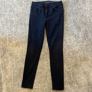 American Eagle Super Super Stretch High Rise Black Jegging Size 6